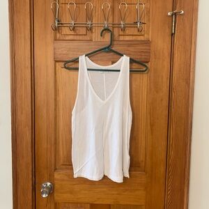 Abercrombie & Fitch White Relaxed Tank Top